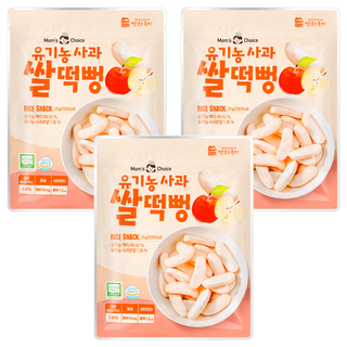 Well&Good 美味風景 米餅條, 3包, 25g, 蘋果口味