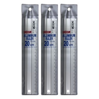 CoX 三燕興業 鋁合金直尺 CB-200 20cm, 3個, 銀色