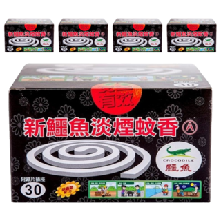 鱷魚 淡煙蚊香 經濟 30卷, 450g, 5盒