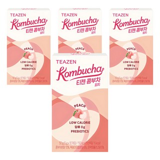 TEAZEN 茶禪 康普茶沖泡飲 水蜜桃口味, 5g, 10條, 4盒