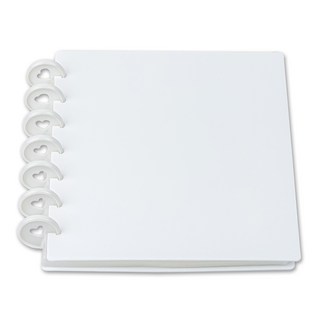 Ohmattang 透明小卡相簿活頁夾收藏冊, 白色, 20張