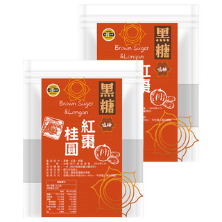 SUNFOOD 太禓食品 脈輪黑糖茶磚 黑糖紅棗桂圓, 35g, 10包, 2袋