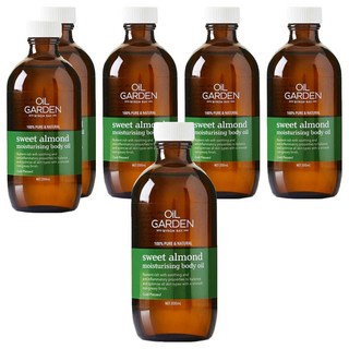 OiL GARDEN 澳悠園 100%甜杏仁SPA基底油 200ml 深層滋潤 舒緩乾燥 全身按摩適用, 6瓶