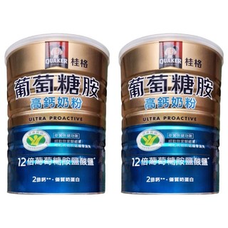 QUAKER 桂格 葡萄糖胺高鈣奶粉, 1.5kg, 2罐