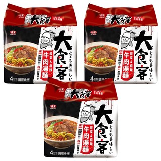 味王 大食客 酸菜麻辣牛肉湯麵 93g, 12包