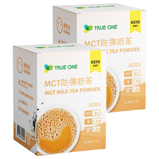 TRUE ONE 食在加分 MCT 防彈奶茶, 20g, 7包, 2盒