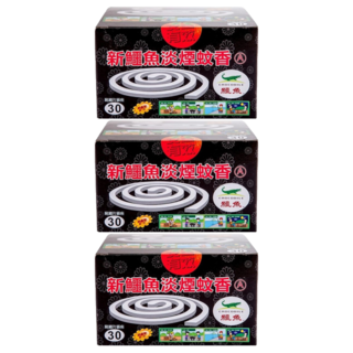 鱷魚 淡煙蚊香 經濟 30卷, 450g, 3盒