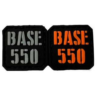 BASE 550 臂章 Set 2個, 黑底黑字 + 橘底橘字