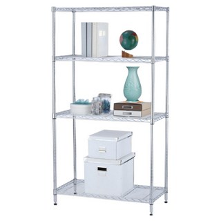 KI WISH 居家生活 輕型四層架 鐵、ABS, 銀色, 4層