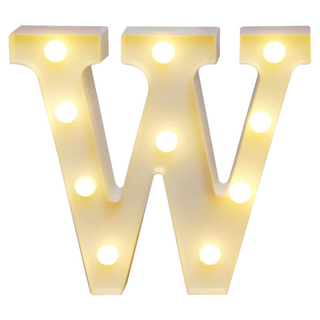 生活King 字母裝飾燈, W 暖白色
