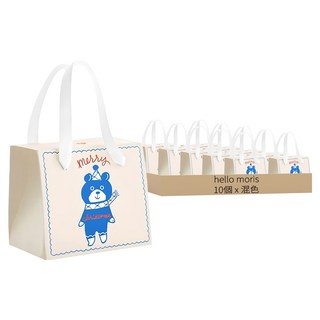 Hello Morris 聖誕熊熊新款禮物盒 混色, 10個, 聖誕熊熊 米色