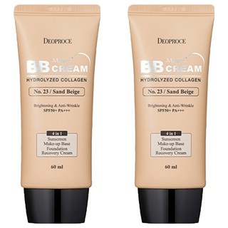 DEOPROCE 迪普詩 魔法BB霜 SPF50+ PA+++, 23 Sand Beige, 60ml, 2條