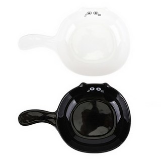 Daily Like 貓咪造型把手盤 2件組, 1組, 黑,白, 2個把手盤