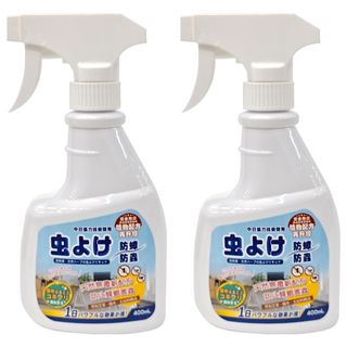 潔芬生活 天然防蟑防蟲噴霧 艾草 檜木 尤加利精油 取代化學成分, 400ml, 2瓶