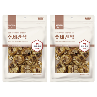네츄럴랩 강아지 수제 건조간식, 돼지 족발, 400g, 2개