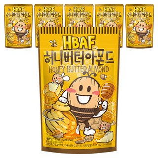HBAF 杏仁果 蜂蜜奶油口味, 190g, 6包