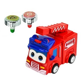 小汽車拉線陀螺組 汽車發射器 + 陀螺 2顆 紅色, 1組