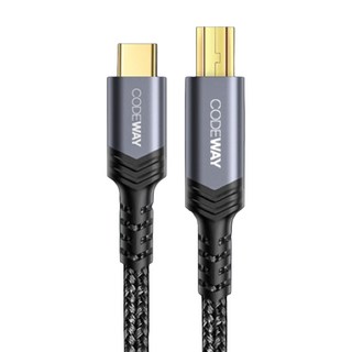 CODEWAY Type-C to USB-B 2.0 印表機傳輸線, 1條, 3m