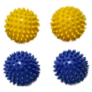 LEADER X 深層筋絡紓壓 硬式刺蝟按摩球 PVC材質 筋膜球, 顏色隨機, 4個