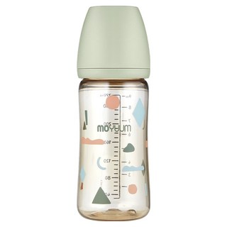 MOYUUM 韓國 PPSU 設計款 寬口奶瓶, 0歲以上適用, 飄飄雲款, 270ml, 安全材質, 1個