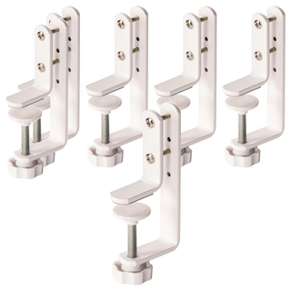 deLi 得力 洞洞板配件 桌面固定架 XDM56, 6個, 白色