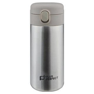 PLUS PERFECT 理想 晶鑽316陶瓷彈蓋保溫杯, 不鏽鋼色, 350ml, 1個