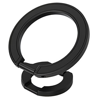 iamdue Magsafe手機磁吸握把支架 360度旋轉 單手操作 穩固支撐, 黑色, 1個