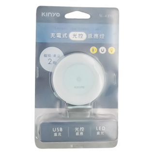 Kinyo 充電式光控感應燈 SL-4390, 1個
