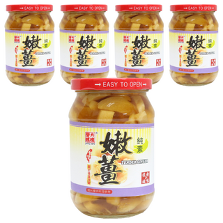 譽方媽媽 味醂嫩薑, 香脆味美 開胃 全素食品, 380g, 5罐