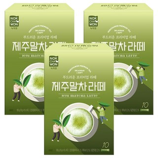 NOKCHAWON 綠茶園 濟州抹茶拿鐵, 18g, 10條, 1盒