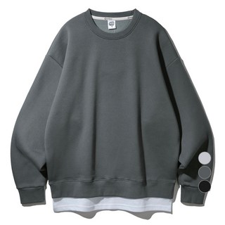 ALVINCLO 男女通用層次感刷毛Oversize大學T MAR884