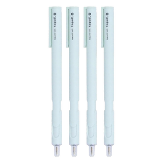 Sun-Star Topull B 前按壓原子筆 0.5mm 筆珠徑 日本產 黑色墨水, 薄荷綠, 4支