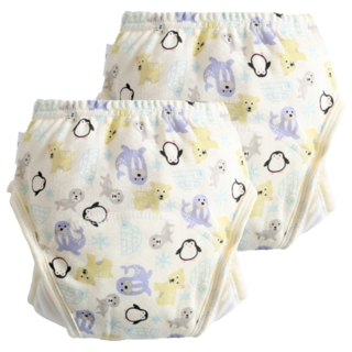 加厚六層學習褲/尿布褲 建議8-12kg 90碼 2件組, 企鵝海豹, 1組