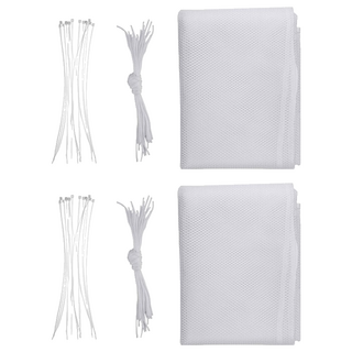 추락방지 난간 계단 그물 안전 보호망, 2개, 화이트