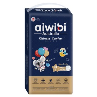 aiwibi 愛薇彼 夜用甄柔瞬吸 褲型尿布 6~11kg, M, 48片
