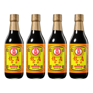 金蘭 鼓舌醬油 590ml 獨特二重釀技術 適用於滷、醃、紅燒等料理 非基因改造黃豆, 4瓶