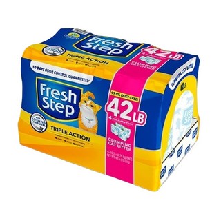 Fresh Step 菲麗思 強效型三倍功效貓砂 19kg 4入裝 - 強力除臭、快速凝結、低粉塵, 1袋