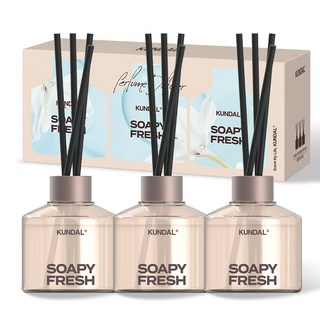 쿤달 퍼퓸 디퓨저 + 섬유스틱 세트, 소피프레쉬, 200ml, 3개