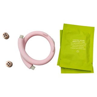 防蚊手環小熊造型兒童款 + 精油棒 Set, 粉色, 單入贈, 30.5g, 1組