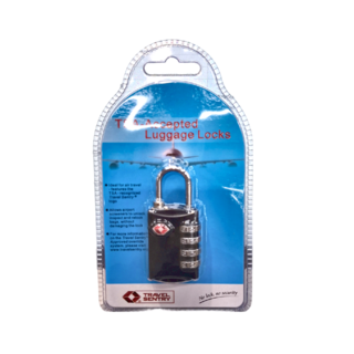 TRAVEL SENTRY TSA海關密碼鎖四碼扣環版, 適用於航空旅行, 黑色