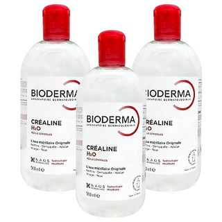 BIODERMA H2O高效潔膚液 粉瓶, 500ml, 3瓶