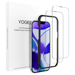 YOGER iPhone滿版強化玻璃螢幕保護膜, 2片