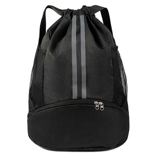 COMET 運動束口背包 185g, 黑色, 1個