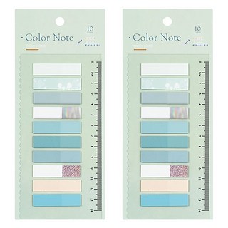 德德小品集 閃亮索引貼 綠意, 44 x 11mm, 200張, 2組