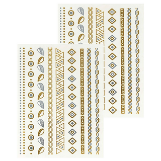 THE ONE UNITED 歐美時尚金屬感紋身貼 尺寸約15*21cm, 5 狩獵月神, 2張