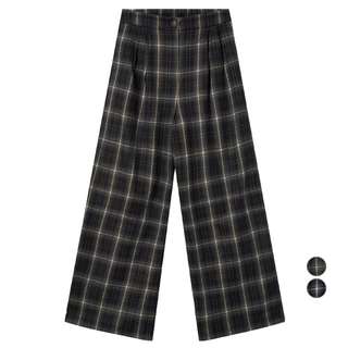 MIXXO 女款格紋寬褲