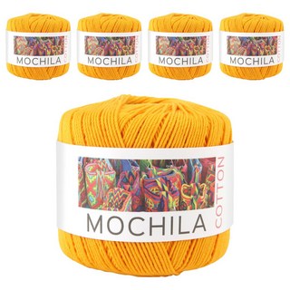 brandyarn Mochila系列 棉針織線, 100%優質棉, 50g±5g, 大約200mt, 橘色, 5捲