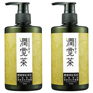 TEAPOWER 茶寶 潤覺茶 輕感淨化洗髪露 植萃控油 清爽無負擔 歐薄荷精華 符合美國USDA有機成分認證, 350ml, 2瓶