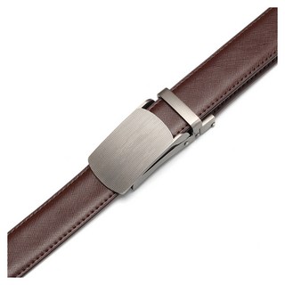本革職人 時尚商務男仕網點造型金屬扣頭自動扣真皮皮帶
