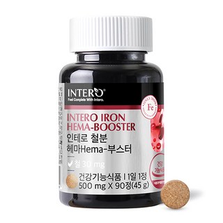 INTERO 鐵血紅素增強錠, 90顆, 1罐